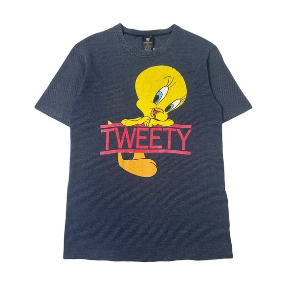 Vintage Warner Bros. Tweety Bird Striped Tee S - Picture 1 of 4